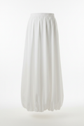 Jupe longue blanche en coton fluide pour femme voilée