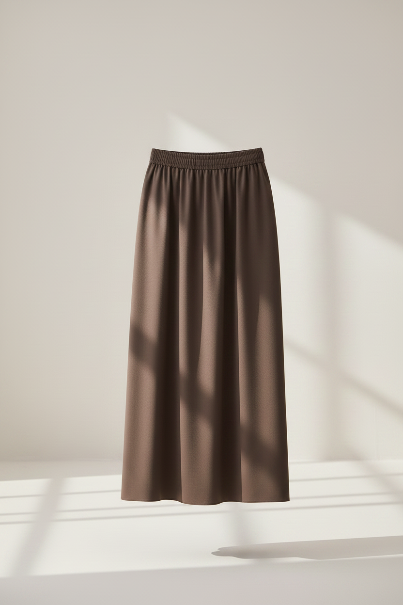 Jupe Longue Taupe Foncé – sans poches