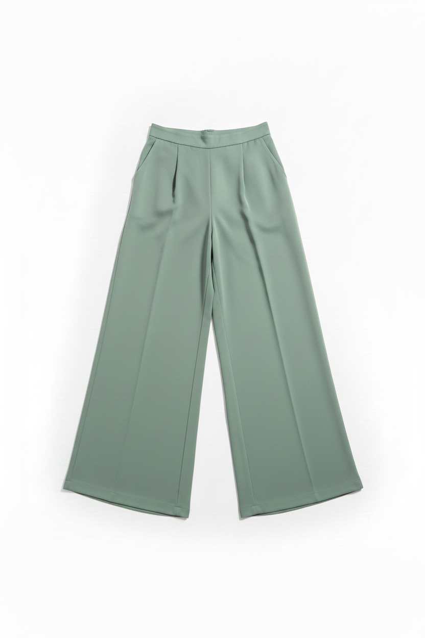 Pantalon vert pistache mat